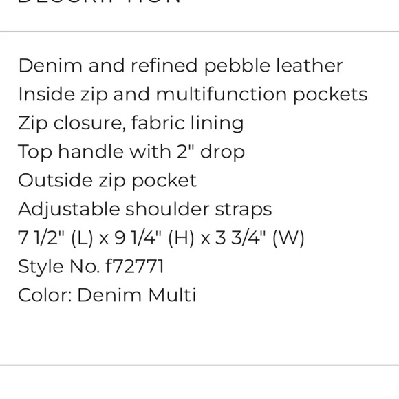 Coach Charlie Mini Americana Denim Pattern Patchwork Studded Rhinestone Backpack - Picture 3 of 10